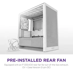 Корпус для ПК NZXT H3 Flow All White (CC-H31FW-01) - мініатюра 9