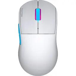 Бездротова миша HATOR Quasar 2 PRO Wireless White Cyan (HTM561WC)