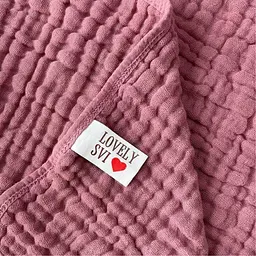 Дитячий рушник з капюшоном Lovely Svi органічна бавовна (муслін) – 80 x 80 см, від 0 до 2 років Рожевий (2001251) - мініатюра 3