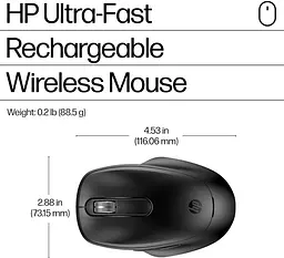 Комп'ютерна миша HP 510 Ultra-Fast Rechargeable WL чорний teh0014080 - мініатюра 8