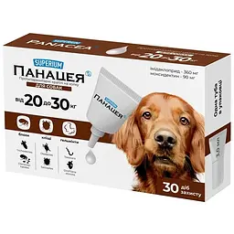 Краплі для тварин Superium Панацея Протипаразитарні для собак 20-30 кг (9144)