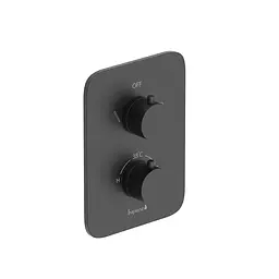Термостат прихованого монтажу на 2 споживачі Imprese Bilovec black matt f04600910AA, Чорний матовий