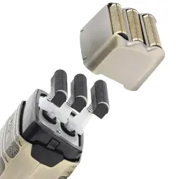 Електробритва шейвер VGR V-335 від USB, з LED-дисплеєм, Золотистий / Професійна бритва з трьома ножовими блоками - мініатюра 8