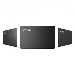 Безконтактна картка Ajax Pass Чорний (10шт) для клавіатури KeyPad Plus - мініатюра 3