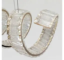 Лінійна золота LED-люстра Artlight 533/L1000 із хвилеподібним скляним декором, 198 Вт, від 25-35 м² - мініатюра 5