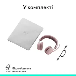 Гарнітура Logitech ZONE Wireless 2 ES Headset Rose (981-001510) - мініатюра 11