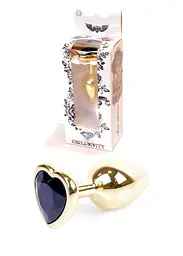 Анальна пробка Jawellery Gold Heart PLUG Black Boss Series 64-00038 98263