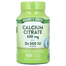 Кальцій цитрат плюс D3, Calcium Citrate Plus D3, 100 каплет Nature's Truth vit0003218