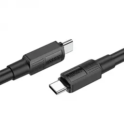 Кабель для заряджання телефонів чорний HOCO X84 Solid Type-C to Type-C 1м charging струм до 3A 60W - мініатюра 2