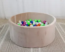 Сухий басейн з кульками бежевий