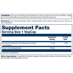 Мінерали Solaray Zinc Asporotate 15 мг 100 капсул - мініатюра 2