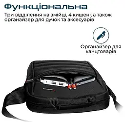 Сумка для ноутбука Promate Rebel-MB 13.3" Black (rebel-mb.black) - мініатюра 2