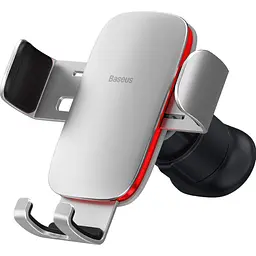Автотримач Baseus Metal Age 2 Gravity Car Mount Air Outlet Version Silver (SUJS000012) [104434] - мініатюра 1