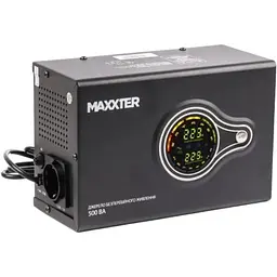 ДБЖ Maxxter MX-HI-PSW500-01, тривалої дії, 500 ВА (300 Вт). без АКБ