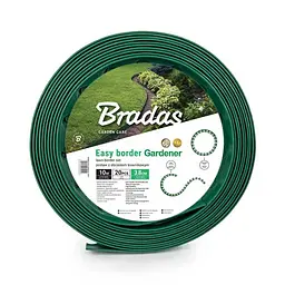Бордюр газонний Bradas EASY BORDER 40 мм х 10 м з комплектом кілків зелений OBEGR4010SET