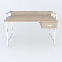 Письмовий стіл Ferrum-decor 750x1000x600 Білий метал ДСП Дуб Сонома 32 мм (FRD-103439) - мініатюра 2