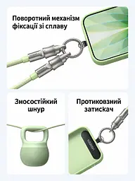 Кабель-ремінець UGREEN L508 USB-C - USB-C 60 Вт 1,2 м зелено-білий (35500) - мініатюра 3