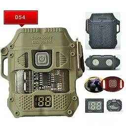 Ліхтар запальничка Multifunctional D54-2LED + BOX LCD Type-C (3+1 режими) - мініатюра 3