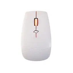 Миша бездротова Jite G192, білий/оранжевий, USB 2.4GHz, оптична, 1000 - 1600 dpi, 3 кнопки, 2xAAA