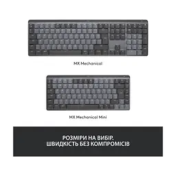 Клавіатура Logitech MX Mechanical Wireless Illuminated Performance Graphite (920-010757) - мініатюра 2