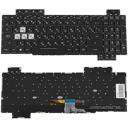 Клавіатура для ноутбука ASUS (GL704 series) rus, black, без фрейма, підсвічування клавішRGB (оригінал) - мініатюра 2