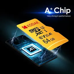 Картка пам'яті micro SD Kodak 64Gb U3, A1 class 10, UHS-I High Speed - мініатюра 2