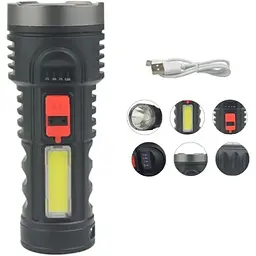 Світлодіодний ліхтар Police BL-822 ручний акумуляторний з бічним світлом 2800 mAh USB - мініатюра 4