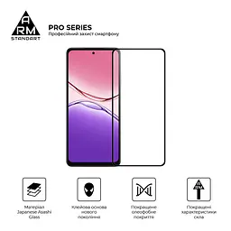 Захисне скло на OPPO A5X 4G/A5X 5G з олеофобним покриттям, Pro, повне проклеювання, антистатичний і пиловідштовхуючий шар, 9H, самоклеючеся, 2.5D, на весь екран, антистатичний клей, ArmorStandart (ARM85392) - мініатюра 2