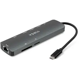 Концентратор Vinga USB-C 3.1 to HDMI+RJ45_1Gbps+3xUSB3.0+SD/TF+PD100W (VHYC8) - мініатюра 3