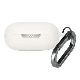 Силіконовий чохол для навушників JBL Live Flex, Hang Case, білий, ультратонкий захисний кейс товщиною 2 мм, захист від подряпин, пилу та ударів, компактний, з карабіном для кріплення, ArmorStandart (ARM80449)