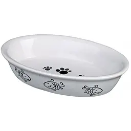 Миска для котів Trixie керамічна овальна 0.2 л 15 см в асортименті 1 шт. (24495) - мініатюра 2