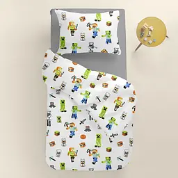 Підліткова постільна білизна з простирадлом на резинці MINECRAFT HERO CS1 COSAS (2200000021410) - мініатюра 2