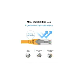 Патч-корд Vention 1 м, S/FTP Cat. 6A RJ-45 жовтий (IBHYF) - мініатюра 10