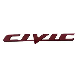 Емблема напис CIVIC (для Honda) червона 170х20 мм метал (на скотчі)