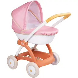 Коляска для ляльки Smoby Toys Baby Nurse люлька з корзиною теракотова пудра (7600254124)