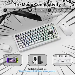 Ігрова магнітна клавіатура Attack Shark X82 Pro / Три режими підключення / Magnetic Switch / Grey - мініатюра 9