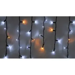 Гірлянда Delux ICICLE 100LED 2x0.7 м Жовтий flash Білий/Чорний IP44 (90015182)