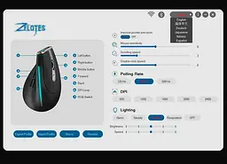 Комп'ютерна миша Zelotes F-36 вертикальна бездротова з акумулятором 2,4G+Bluetooth Black - мініатюра 9