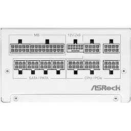 Блок живлення ASRock Steel Legend 850W ATX 3.1 80+ Gold White (SL-850GW) - мініатюра 3