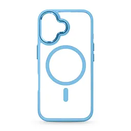 Чехол Apple iPhone 16, Unit MagSafe, голубой, прозрачный, магсейф, противоударный, магнитный, панель-накладка с поддержкой MagSafe, с поддержкой беспроводной зарядки, TPU+PC, защита всего корпуса, ударопрочный, ArmorStandart (ARM78726)
