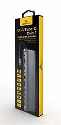 Док-станція Cablexpert USB-C 11-в-1 (A-CM-COMBO11-01) USB-хаб + HDMI/VGA/PD/картрідер/LAN/3.5-мм аудіо - мініатюра 2