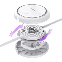 Кабель Baseus Free2Draw Mini Retractable Charging Cable Type-C to Type-C 100W 1m P10364500211-00 White - мініатюра 5