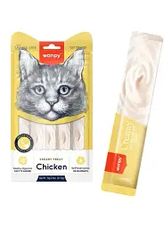 Рідкі ласощі для котів Wanpy Creamy Lickable Treats Chicken з куркою (5 стіків х 14 г)