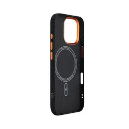 Карбоновый чехол для Apple iPhone 17, LikeCarbon2 SE MagCase, черный, тонкий защитный чехол-панель из поликарбоната с магнитами N52, MagSafe, противоударный, совместим с беспроводной зарядкой, приподнятые края для защиты камеры, ArmorStandart (ARM89163) - мініатюра 4