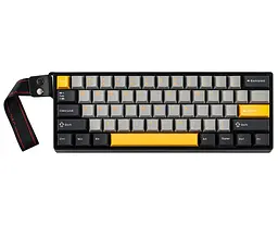 Клавіатура ігрова механічна AULA WIN-60 HE-Max Black-Grey-Yellow Magnetic switch ENG/UKR - мініатюра 3
