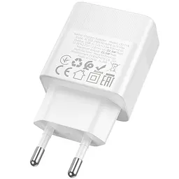 Мережевний зарядний пристрій Hoco CS111A Lounge PD22.5W 1USB-C White - мініатюра 3