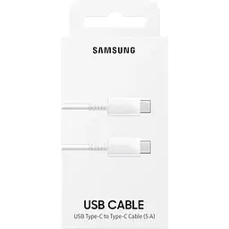 Кабель USB Type-C Samsung USB-C to USB-C PD 100W 1m White (EP-DN975BWRGRU) - мініатюра 2