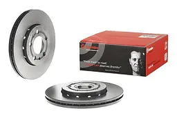 Диск гальмівний передній вентильований Skoda Roomster, Fabia I-III 96-25р Brembo (09.7011.11)
