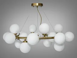 Підвісна люстра Loft Бульбашки для вітальні Diasha LQ7063/20BR золото 75 см на 20 ламп G9