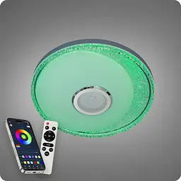 Люстра світлодіодна 517 Dlight RGB з пультом і колонкою 70Вт Білий (02154)